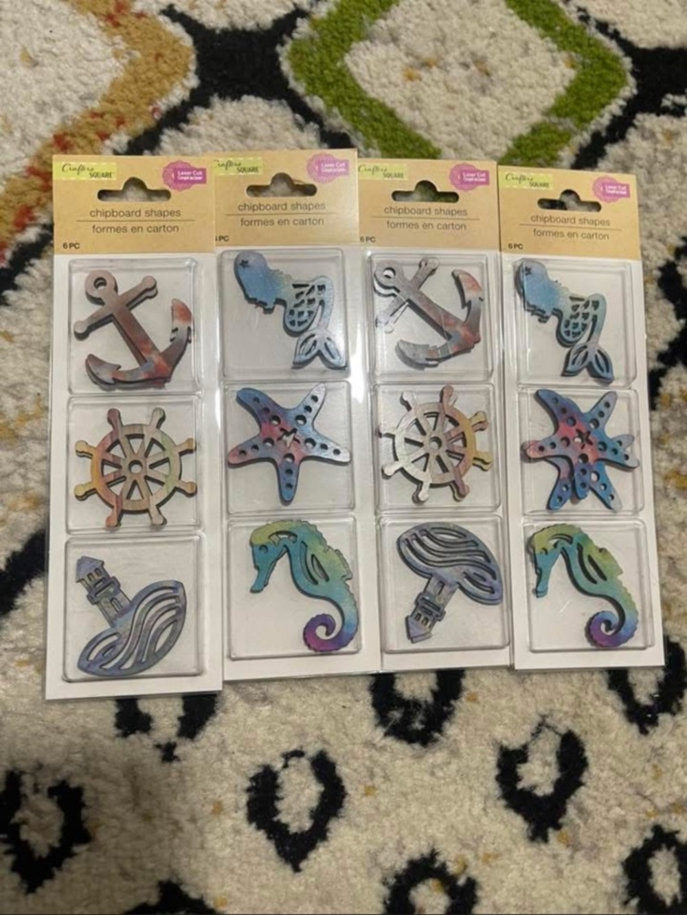 Multicolor Seaside Chipboard Shapes - Kids Accessories